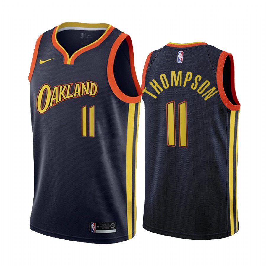 Men Golden State Warriors #11 klay thompson navy city edition oakland 2020 nba jersey